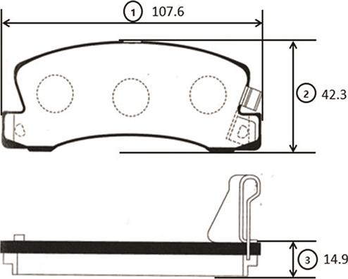 CTR GK1051 - Комплект спирачно феродо, дискови спирачки vvparts.bg