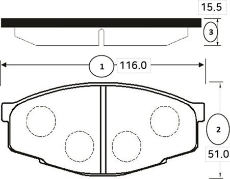 CTR GK1031 - Комплект спирачно феродо, дискови спирачки vvparts.bg