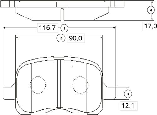 CTR GK1032 - Комплект спирачно феродо, дискови спирачки vvparts.bg