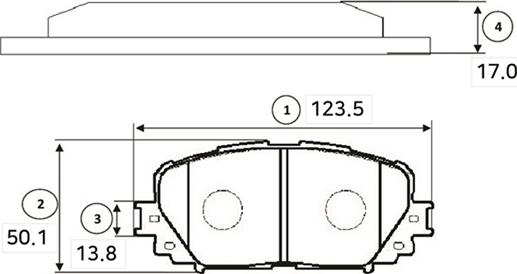 CTR GK1173 - Комплект спирачно феродо, дискови спирачки vvparts.bg