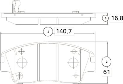 CTR GK1368 - Комплект спирачно феродо, дискови спирачки vvparts.bg