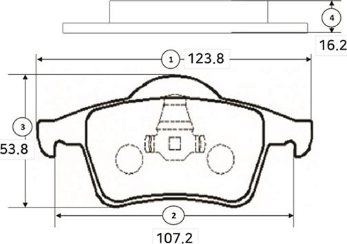 CTR GK1221 - Комплект спирачно феродо, дискови спирачки vvparts.bg