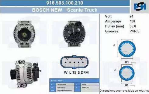 PSH 916.503.100.210 - Генератор vvparts.bg