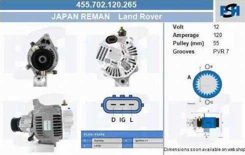 PSH 455.702.120.265 - Генератор vvparts.bg