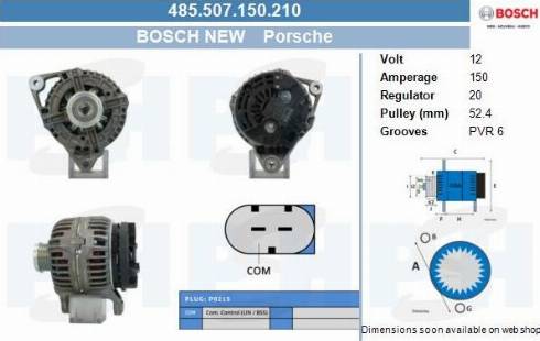 PSH 485.507.150.210 - Генератор vvparts.bg