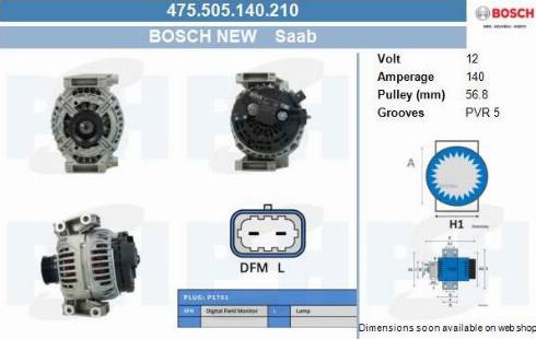 PSH 475.505.140.210 - Генератор vvparts.bg