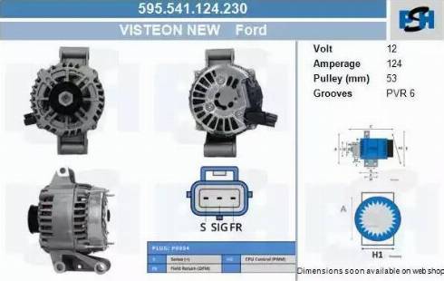 PSH 595.541.124.230 - Генератор vvparts.bg