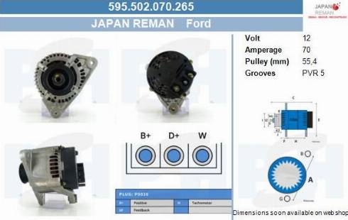 PSH 595.502.070.265 - Генератор vvparts.bg