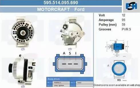 PSH 595.514.095.690 - Генератор vvparts.bg