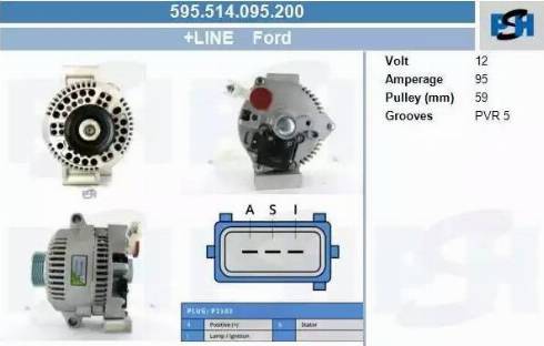 PSH 595.514.095.200 - Генератор vvparts.bg