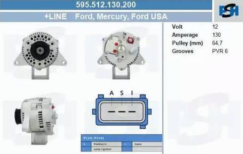 PSH 595.512.130.200 - Генератор vvparts.bg