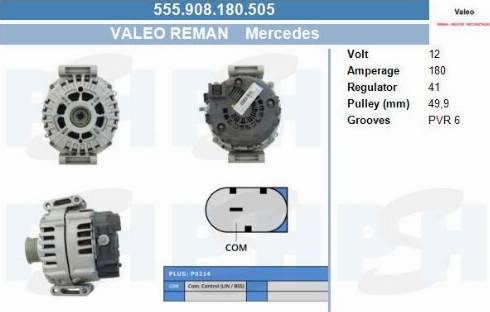 PSH 555.908.180.505 - Генератор vvparts.bg