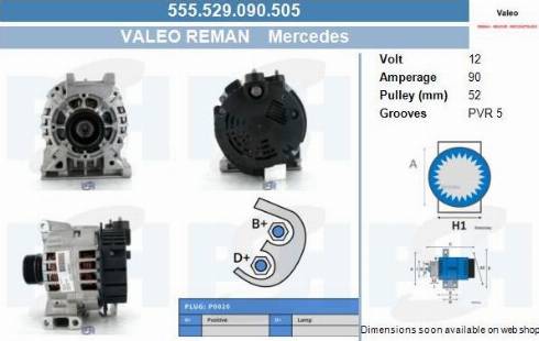 PSH 555.529.090.505 - Генератор vvparts.bg