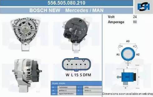 PSH 556.505.080.210 - Генератор vvparts.bg