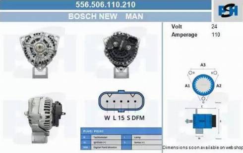 PSH 556.506.110.210 - Генератор vvparts.bg