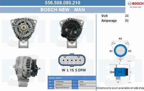 PSH 556.508.080.210 - Генератор vvparts.bg