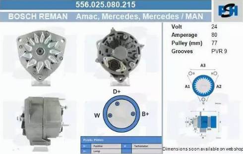 PSH 556.025.080.215 - Генератор vvparts.bg