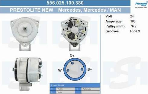 PSH 556.025.100.380 - Генератор vvparts.bg