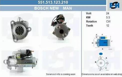 PSH 551.513.123.210 - Стартер vvparts.bg