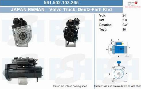 PSH 561.502.103.265 - Стартер vvparts.bg