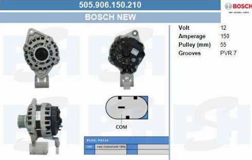 PSH 505.906.150.210 - Генератор vvparts.bg