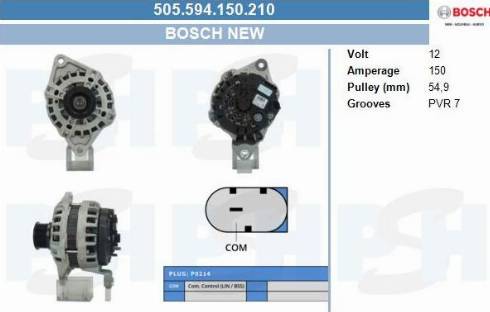 PSH 505.594.150.210 - Генератор vvparts.bg