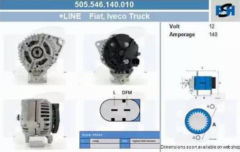 PSH 505.546.140.010 - Генератор vvparts.bg