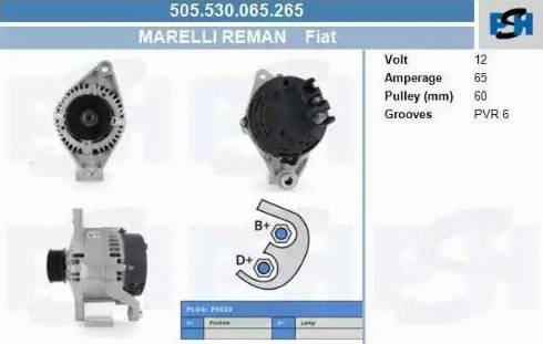 PSH 505.530.065.265 - Генератор vvparts.bg