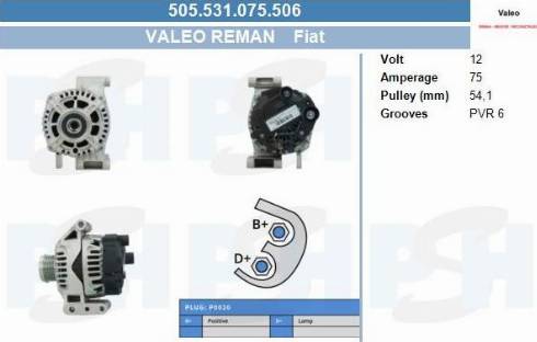 PSH 505.531.075.506 - Генератор vvparts.bg