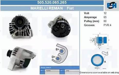 PSH 505.520.065.265 - Генератор vvparts.bg