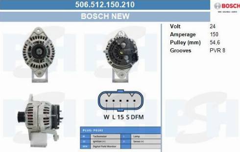 PSH 506.512.150.210 - Генератор vvparts.bg