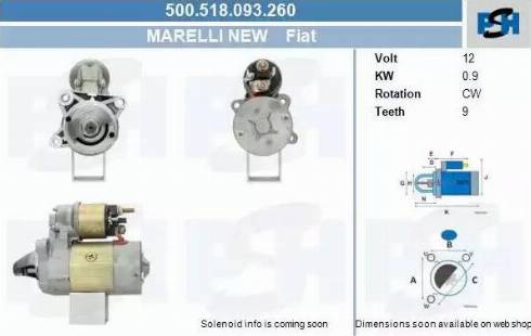 PSH 500.518.093.260 - Стартер vvparts.bg