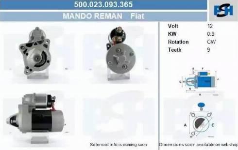 PSH 500.023.093.365 - Стартер vvparts.bg