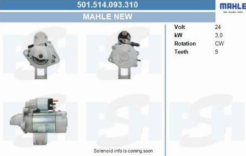 PSH 501.514.093.310 - Стартер vvparts.bg