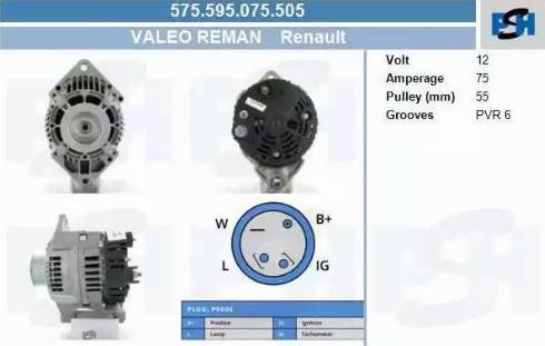 PSH 575.595.075.505 - Генератор vvparts.bg