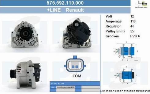 PSH 575.592.110.000 - Генератор vvparts.bg