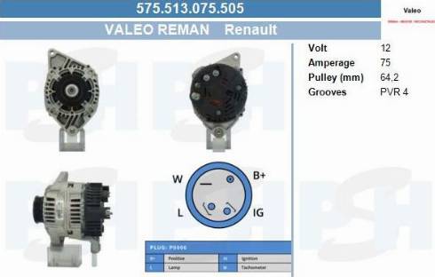 PSH 575.513.075.505 - Генератор vvparts.bg