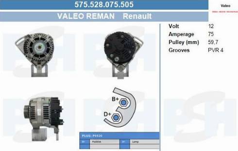 PSH 575.528.075.505 - Генератор vvparts.bg