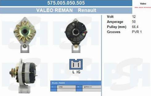 PSH 575.005.050.505 - Генератор vvparts.bg