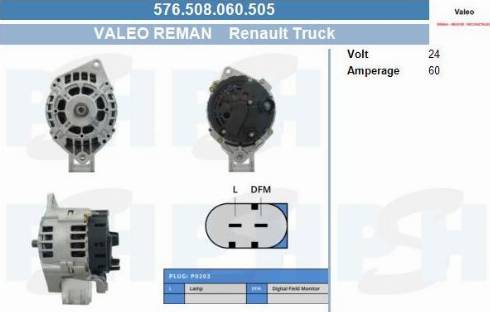 PSH 576.508.060.505 - Генератор vvparts.bg