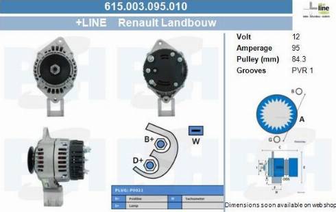 PSH 615.003.095.010 - Генератор vvparts.bg