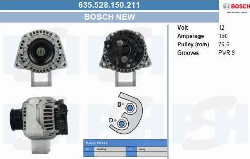 PSH 635.528.150.211 - Генератор vvparts.bg