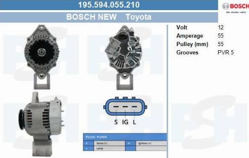 PSH 195.594.055.210 - Генератор vvparts.bg