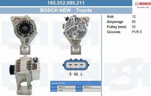 PSH 195.552.080.211 - Генератор vvparts.bg