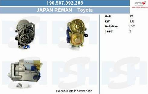 PSH 190.507.092.265 - Стартер vvparts.bg