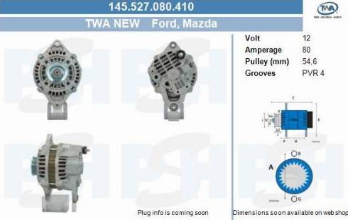 PSH 145.527.080.410 - Генератор vvparts.bg