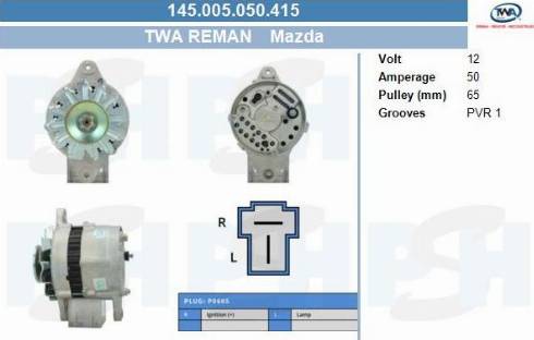 PSH 145.005.050.415 - Генератор vvparts.bg