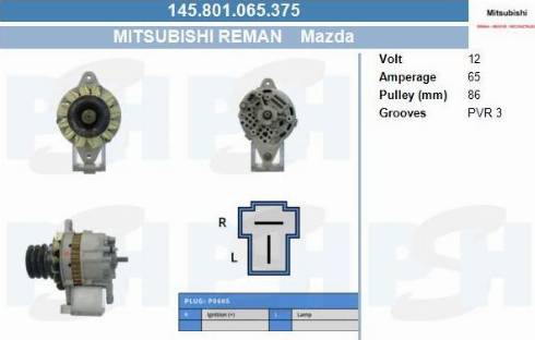 PSH 145.801.065.375 - Генератор vvparts.bg