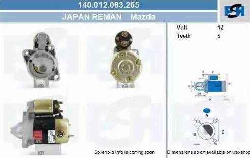 PSH 140.012.083.265 - Стартер vvparts.bg