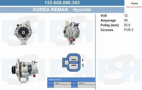 PSH 155.608.090.365 - Генератор vvparts.bg
